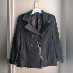 Women's charcoal gray peacoat size small